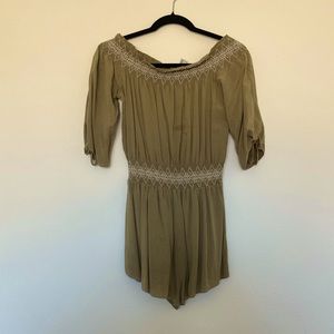 Forever 21 Olive Green Boho Romper Contemporary Edition